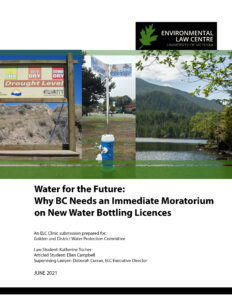 Cover Water For The Future Moratorium On New Water Bottling Licences